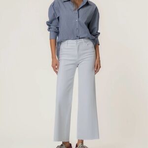 Kut from the Cloth Meg High Rise Wide Leg White Denim Size 28/6